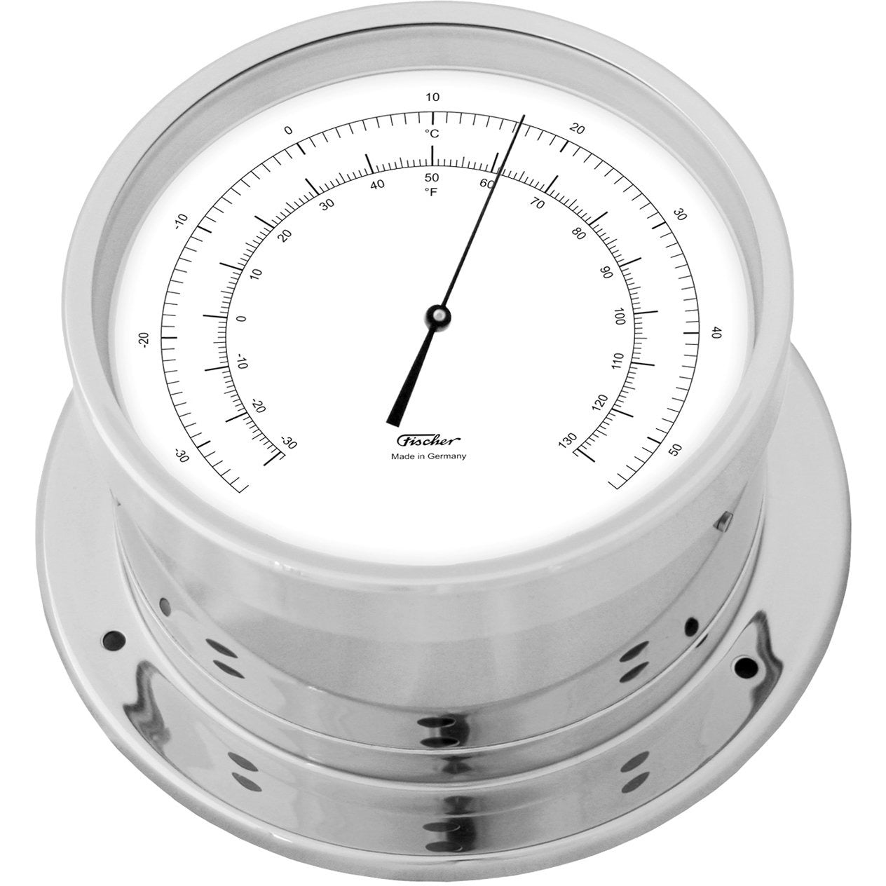 Nautical Polished Chrome Precision Thermometer