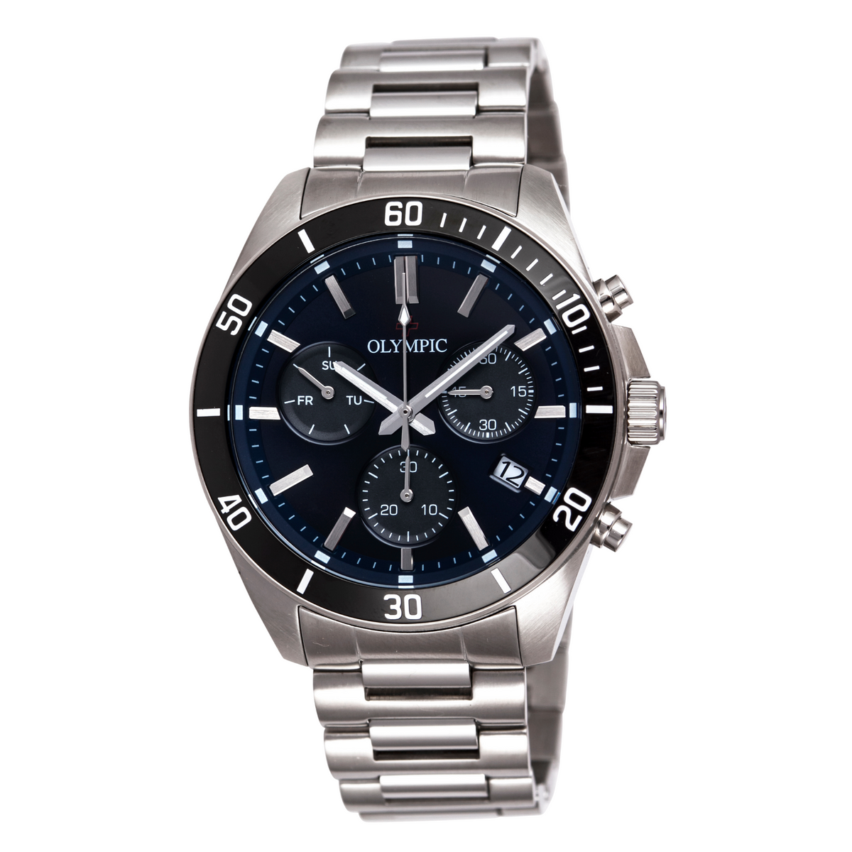 Olympic Stylish Chronograph Stainless Steel watch-Blue