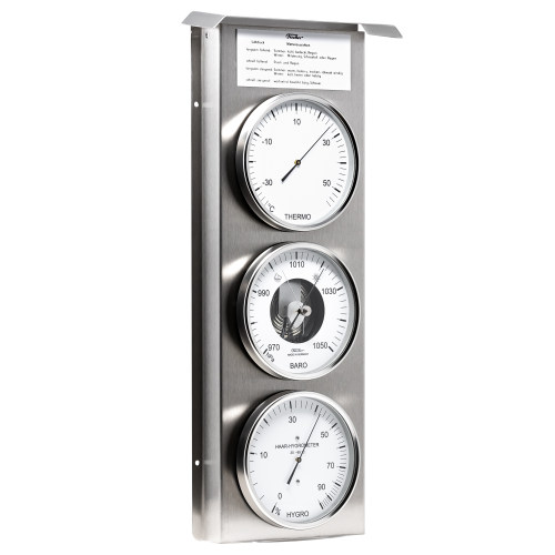 Impressive Indoor &amp; Outdoor Weatherstation- 3 in 1 - Hygrometer + Barometer + Therometer