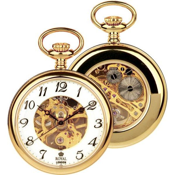 Royal London Gold Pocket Watch 90002.02 Free Shipping NZ AUS