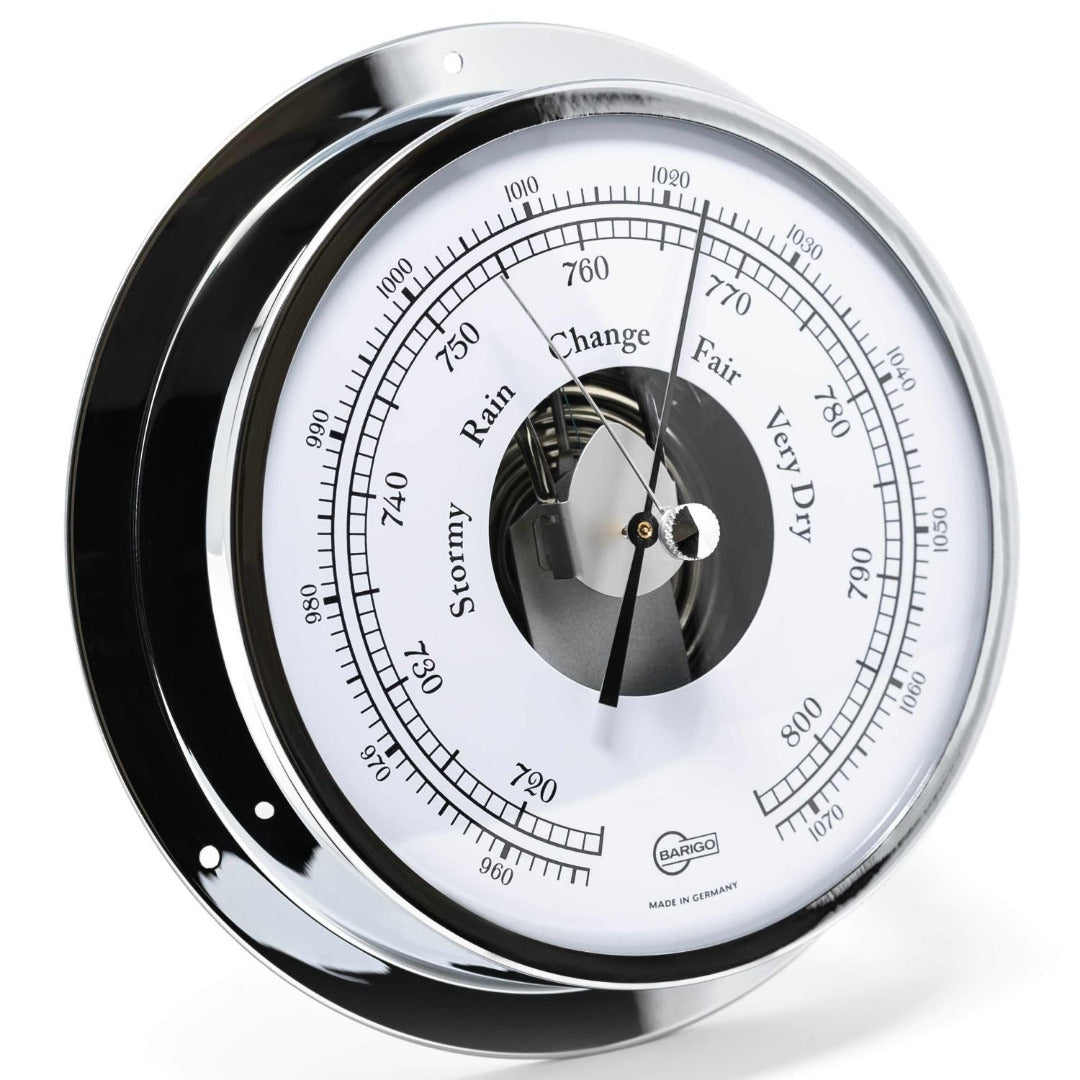 Barigo Viking 111MS – Polished Chrome on Brass Marine Barometer