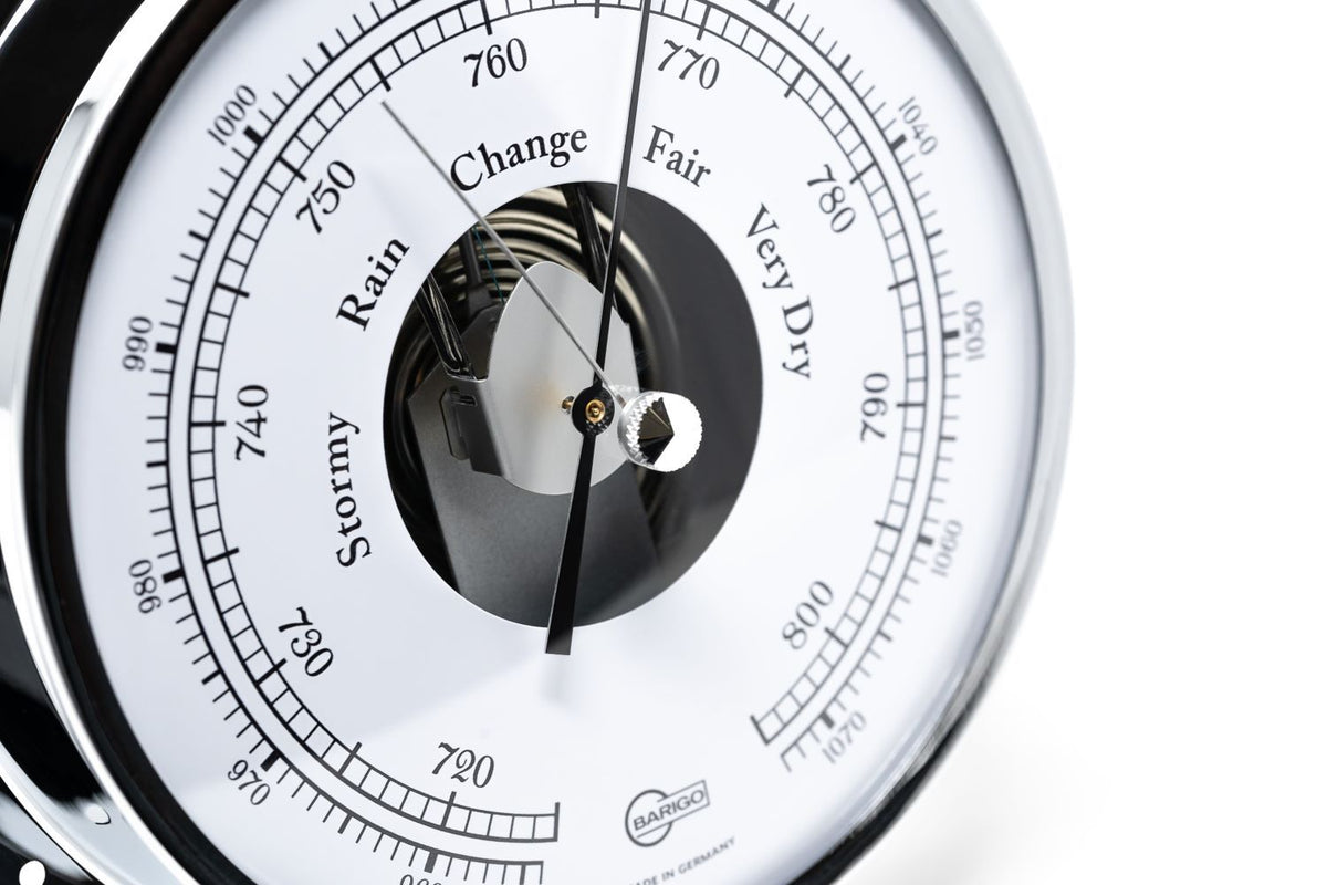 Barigo Viking 111MS – Polished Chrome on Brass Marine Barometer