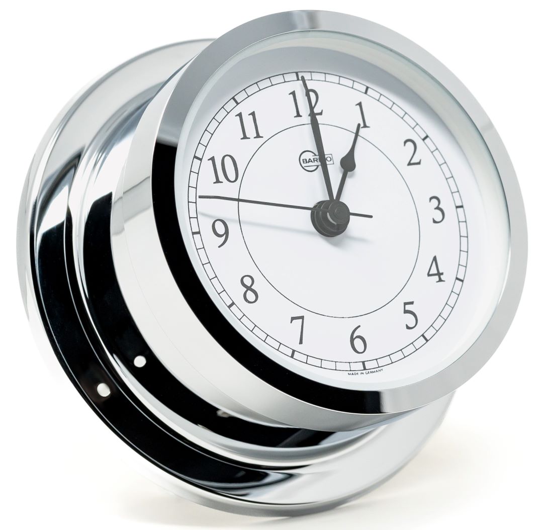 Barigo Star Quartz Clock 1187CR – Chrome | 110mm | German Made