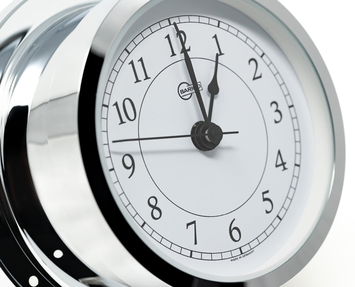 Barigo Star Quartz Clock 1187CR – Chrome | 110mm | German Made