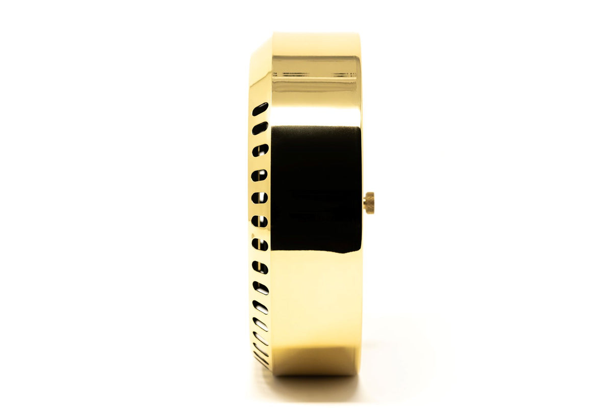 Designer Polar Polished Brass World Time Clock