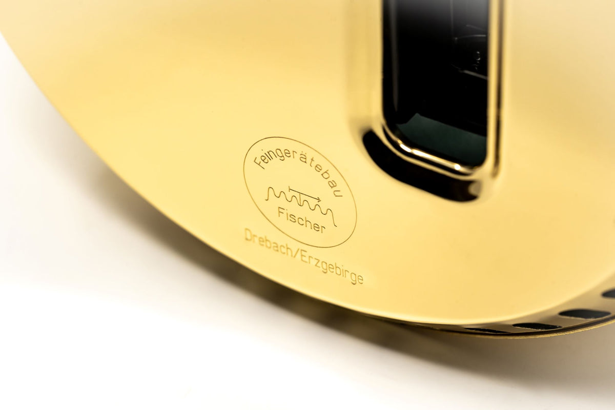 Designer Polar Polished Brass World Time Clock