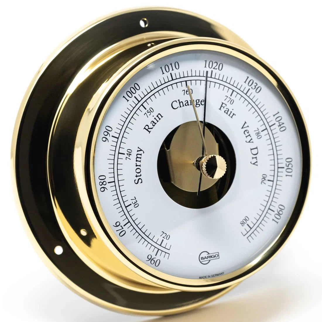 Barigo Tempo Barometer 183MS – Polished Brass | 110mm | Made in Germany