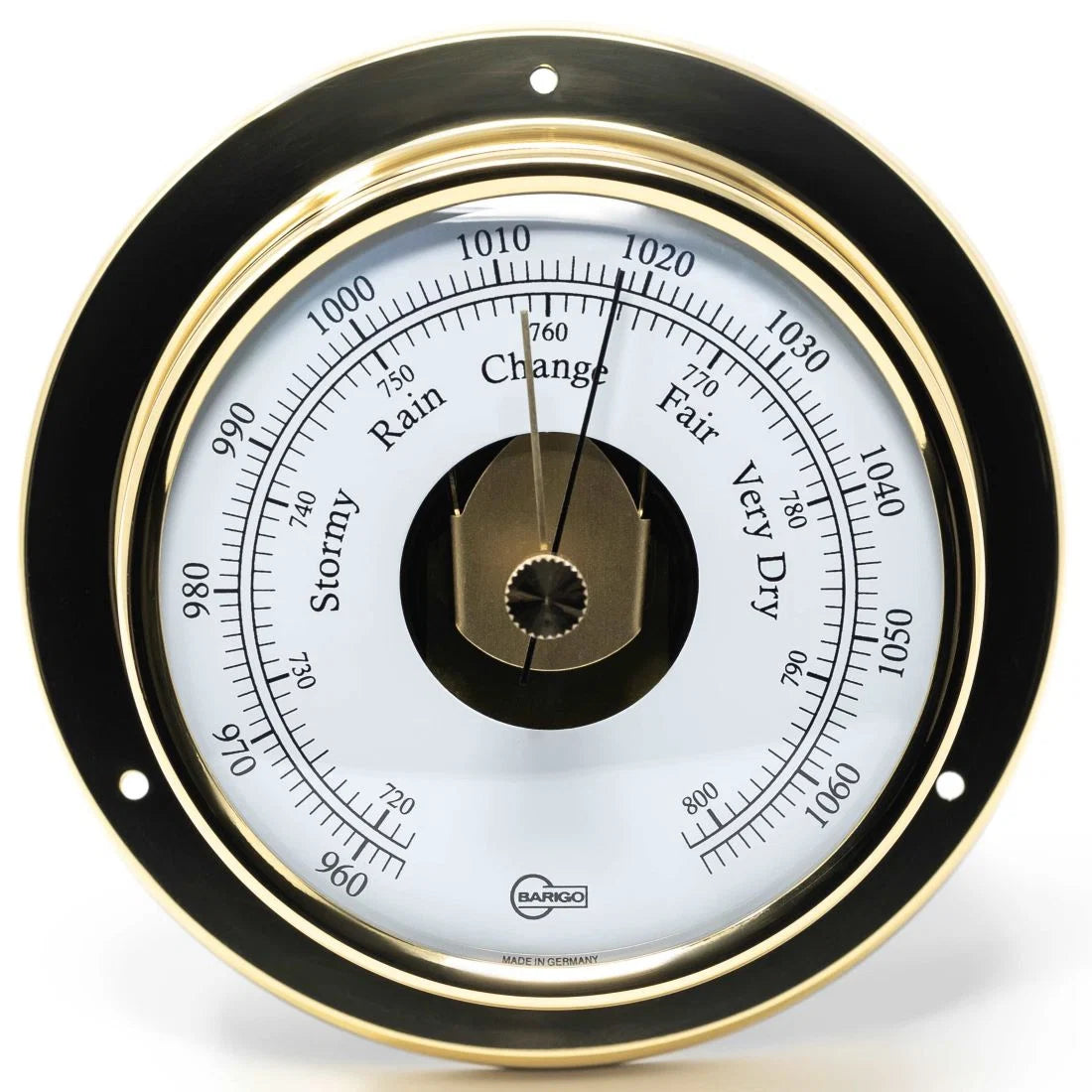 Barigo Tempo Barometer 183MS – Polished Brass | 110mm | Made in Germany