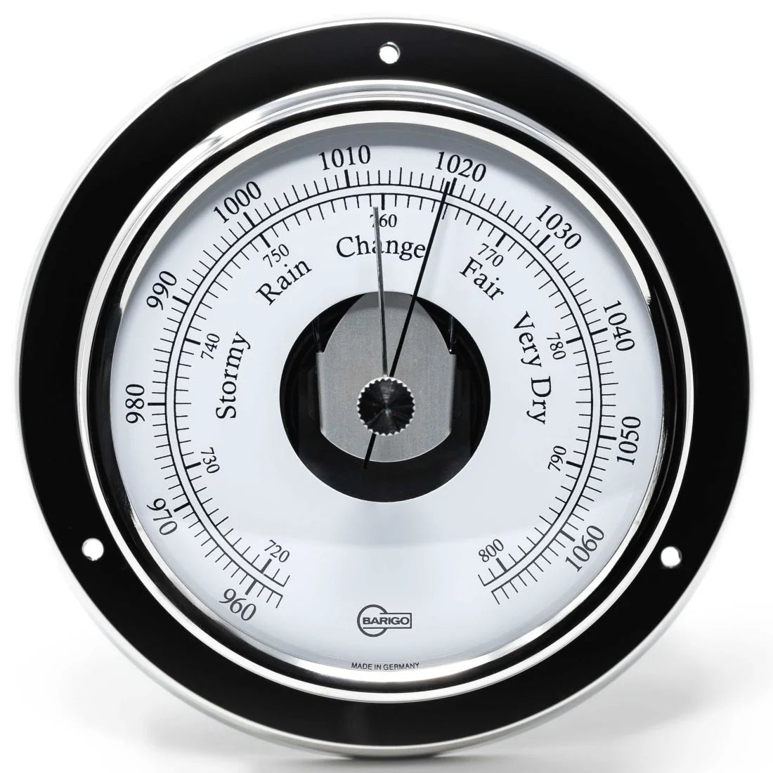 Barigo Tempo Barometer 183RFPO – Polished Stainless Steel | 110mm | Made in Germany