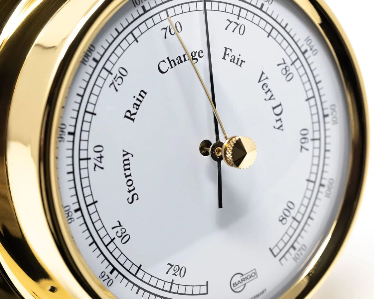 Barigo Regatta Barometer 184MS – Polished Brass | 125mm | Made in Germany