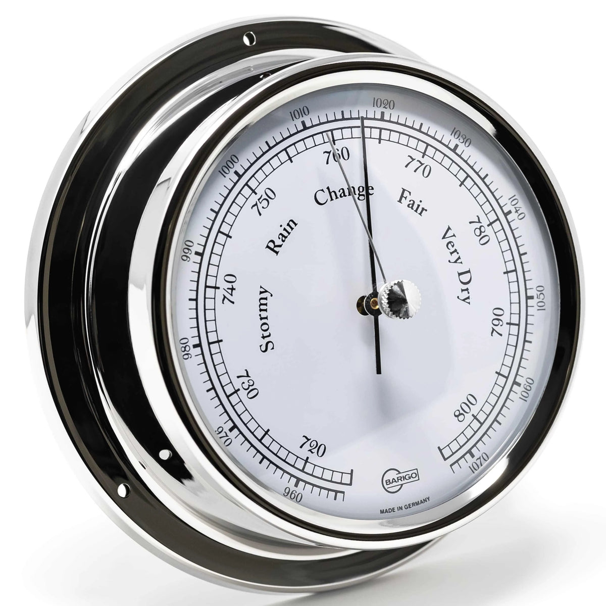 Barigo Regatta Barometer 184RFPO – Polished Chrome | 125mm | Made in Germany