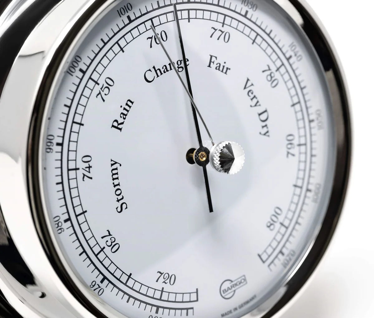 Barigo Regatta Barometer 184RFPO – Polished Chrome | 125mm | Made in Germany