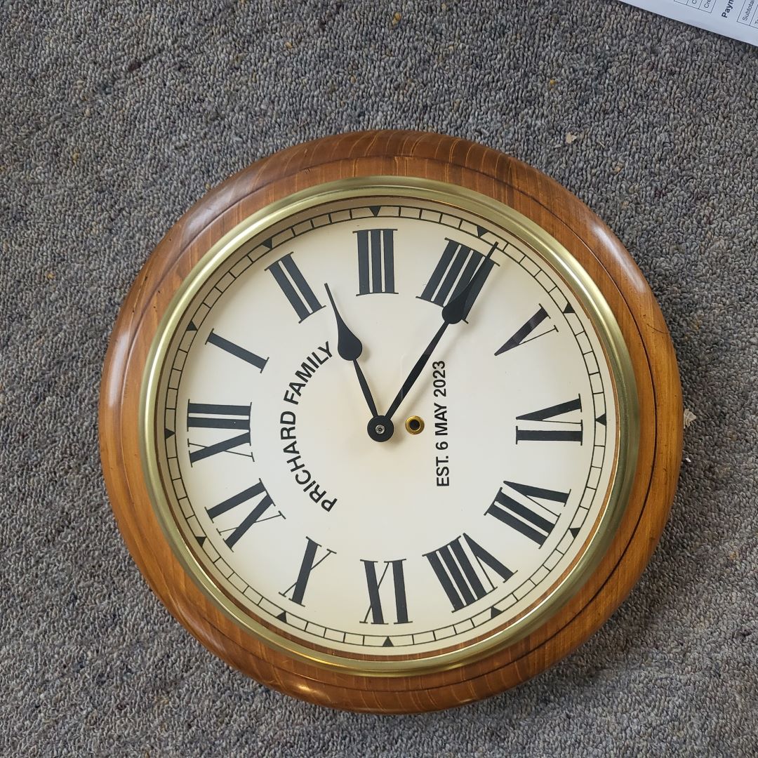 Handcrafted Post Office Clock (Large size) – NZ Made with Timeless Style