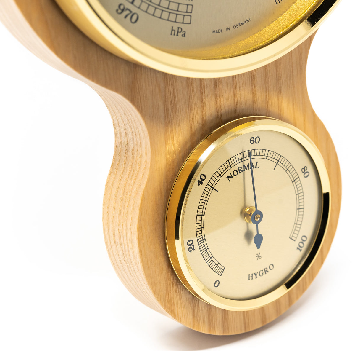 Traditional  Banjo Light Oak 540 mm Weatherstation -3 in 1 - Hygrometer + Barometer + Thermometer