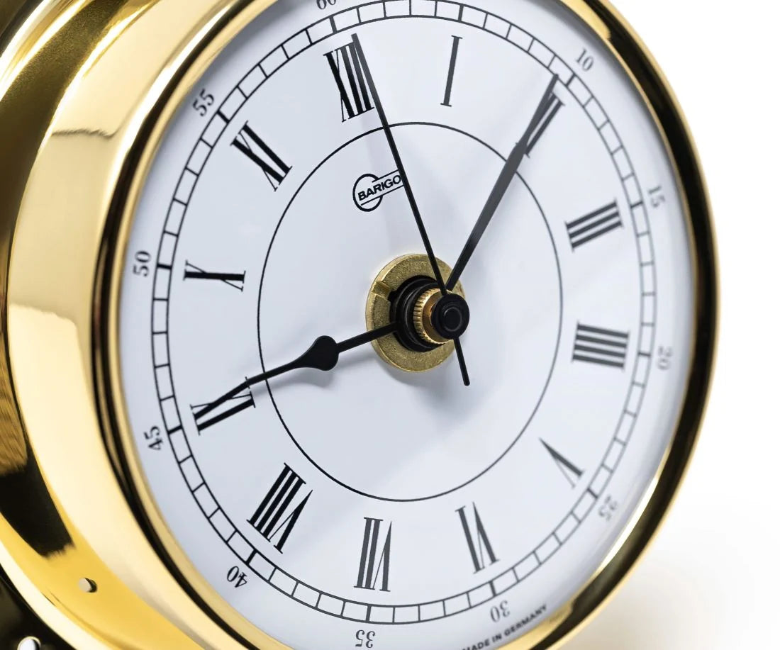 Barigo Tempo Quartz Clock 683MS – Polished Brass | 110mm | Made in Germany