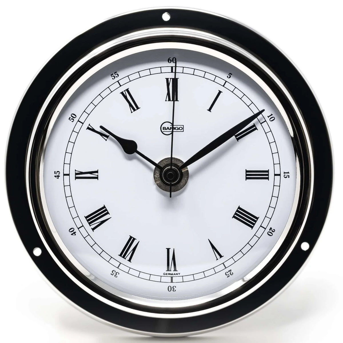 Barigo Regatta Quartz Clock 684RFPO – Polished Chrome  | 125mm | Made in Germany