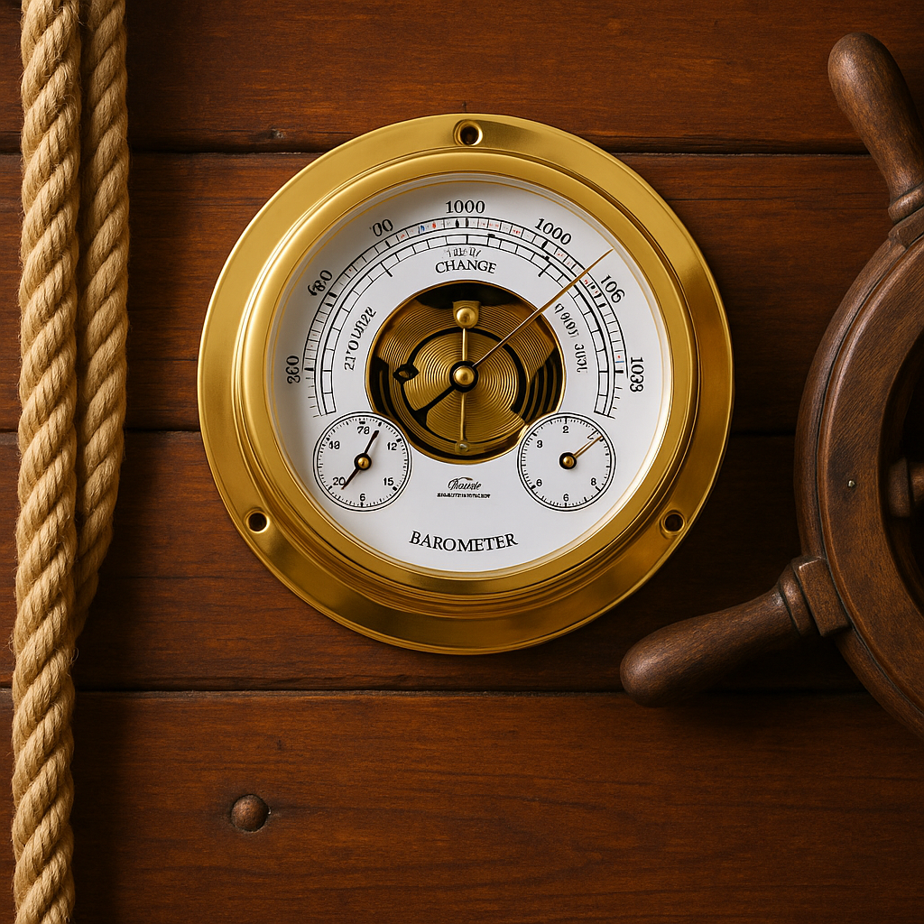Brass 3-in-1 Weatherstation – Hygrometer, Barometer &amp; Thermometer