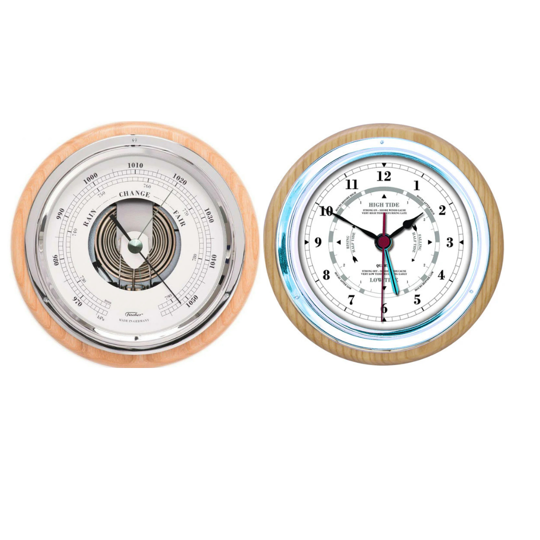 Popular Ash Barometer & Tide Clock Combo
