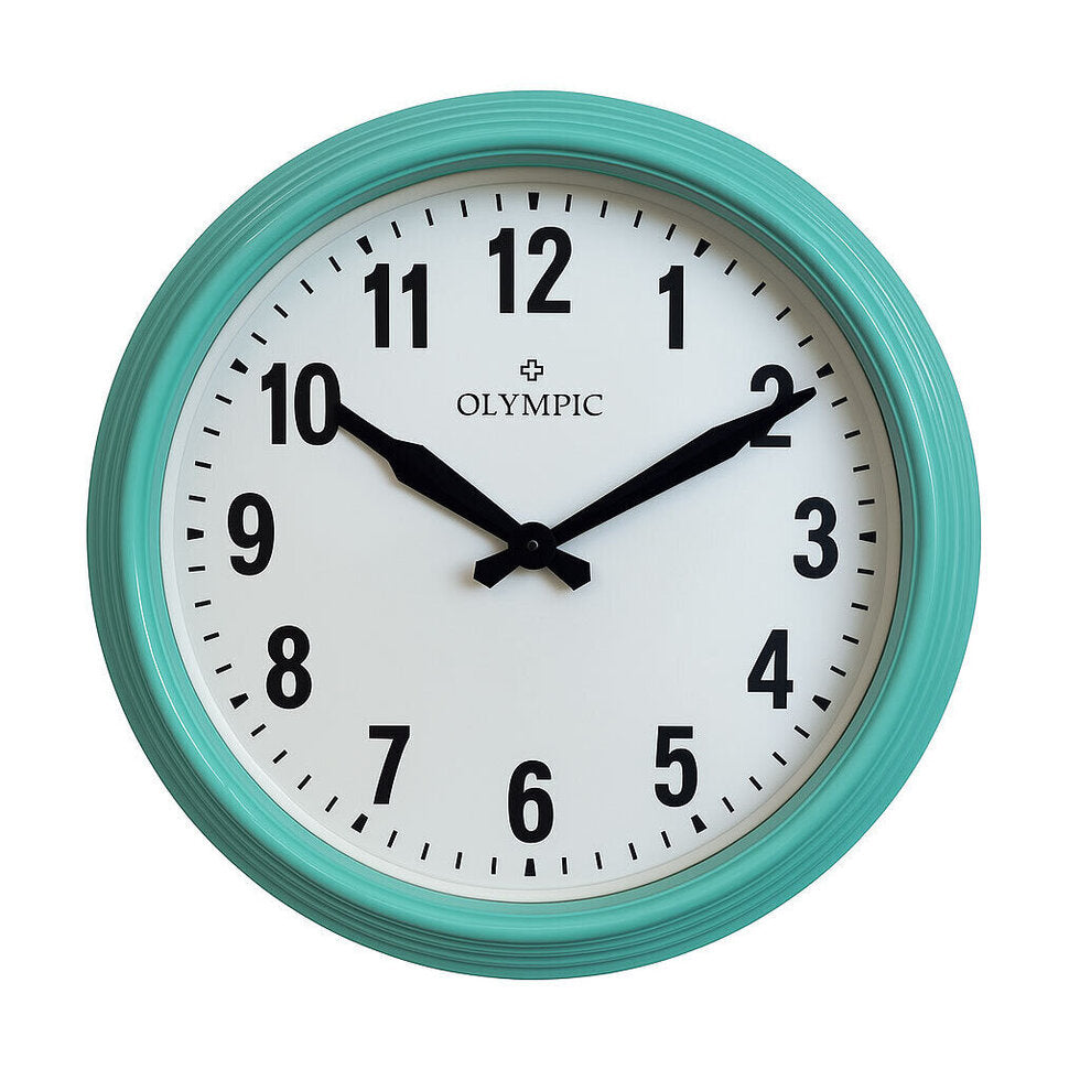 Topham Clock 32cm Turquoise