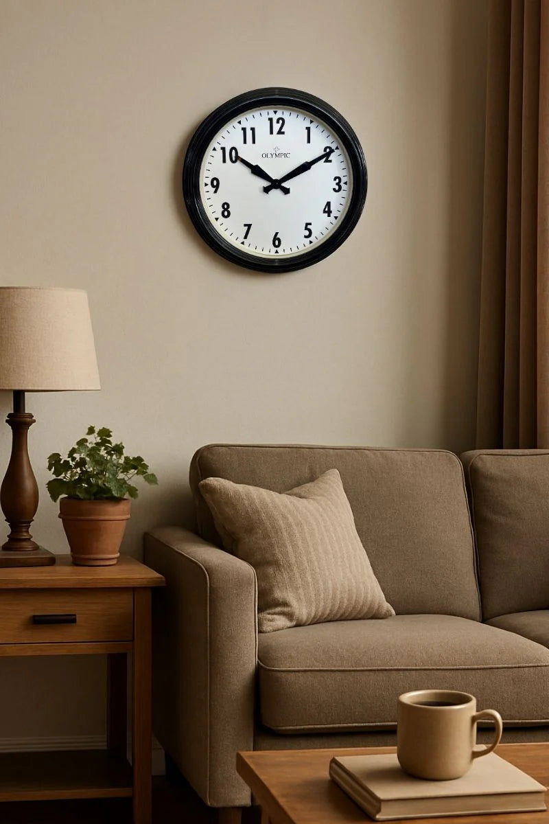 Vintage Station Style Wall Clock – 32cm