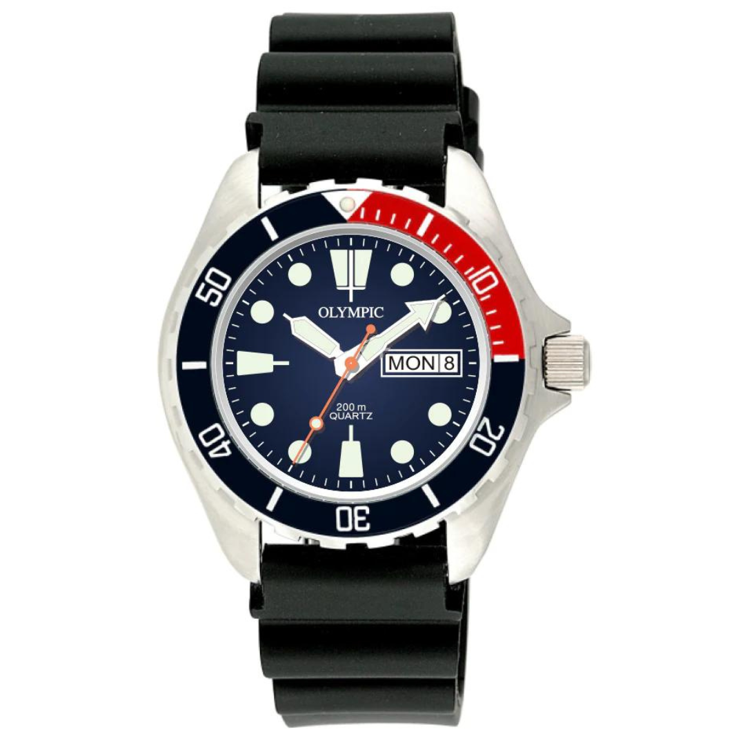 200m Divers Steel Watch-Blue Dial