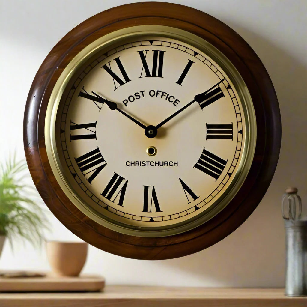 Handcrafted Post Office Clock (Large size) – NZ Made with Timeless Style