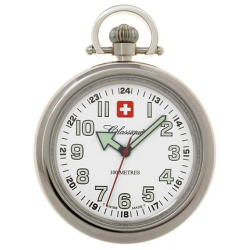 Stainless Steel Tough Work Pocket Watch – Swiss Quartz Precision &amp; Durability