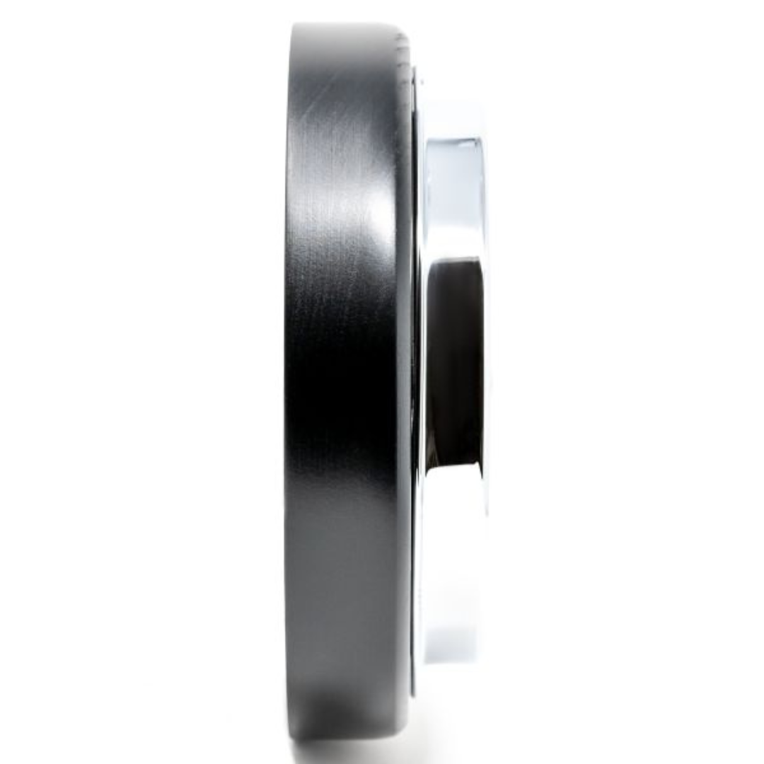 Ebony &amp; Chrome Tide Only Clock – 170mm Elegant Coastal Timepiece