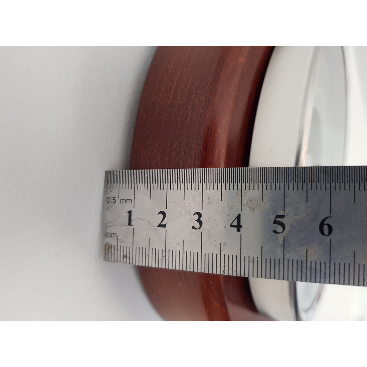 Mahogany and chrome Fischer barometer