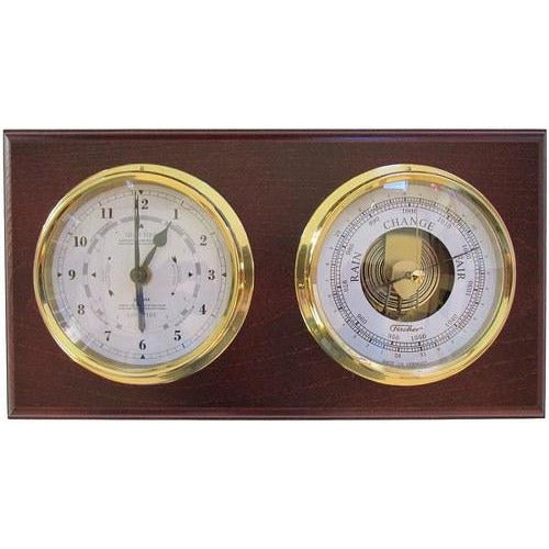 Fischer Mahogany Barometer and Tide Clock 1486GU22 Time & Trends