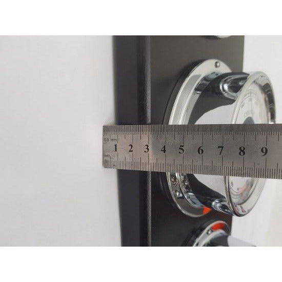 Contemporary Ebony &amp; Chrome Weatherstation – Complete Set: Hygrometer, Barometer, Thermometer &amp; Tide Clock