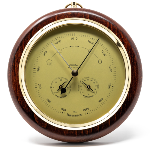 Fischer Mahogany and Brass Weatherstation