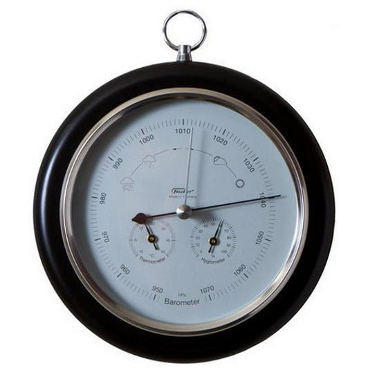 Modern Black &amp; Chrome Fischer Weather Station 1694RS-06