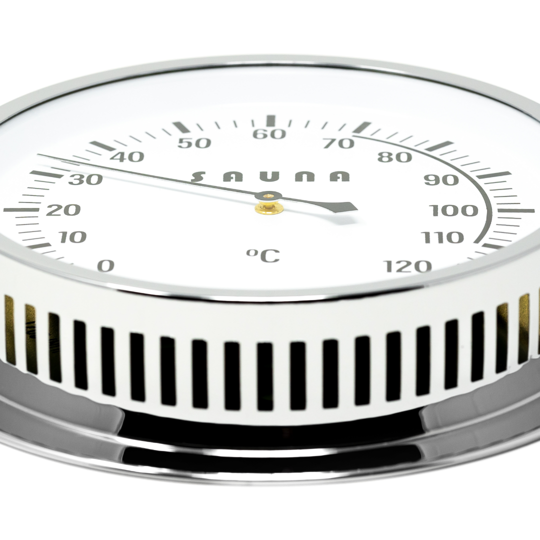Polished Chrome 150mm Sauna Gauge