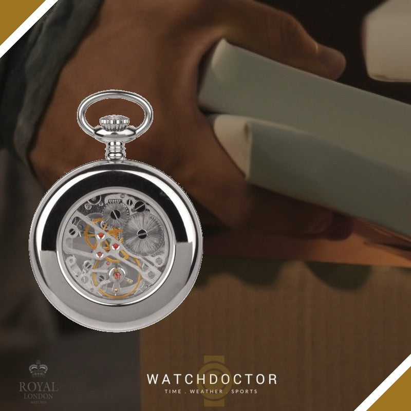 Silver  Mechanical Pocket Watch for Men &amp; Women – Classic Unisex Style