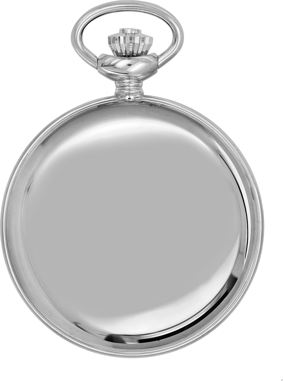 Brushed Rhodium Plated Pocket Watch