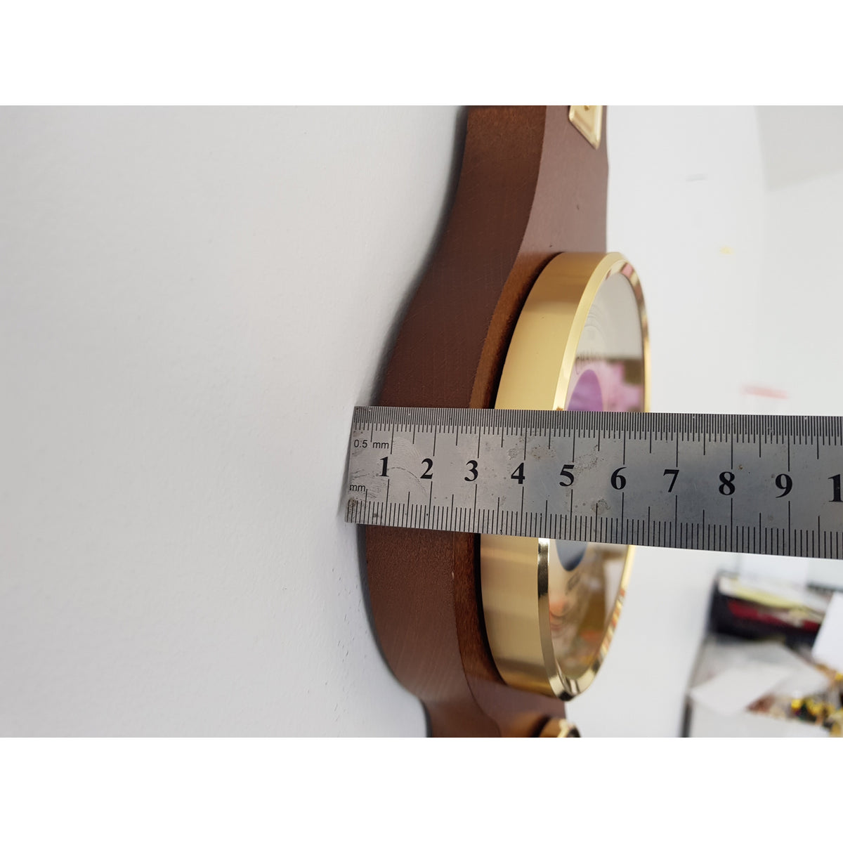 Traditional  Banjo Walnut 540 mm Weatherstation -3 in 1 - Hygrometer + Barometer + Thermometer