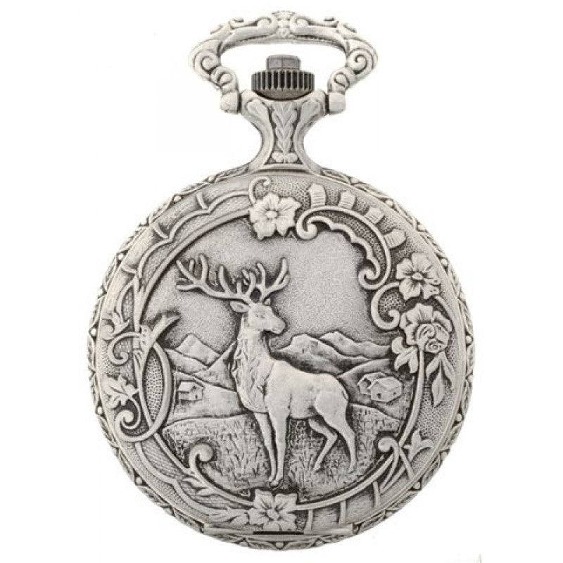 Milan quartz pocket watch deer clearance