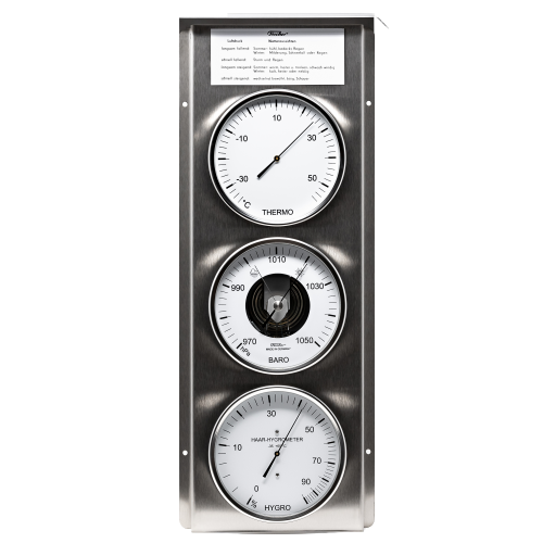 Impressive Indoor &amp; Outdoor Weatherstation- 3 in 1 - Hygrometer + Barometer + Therometer