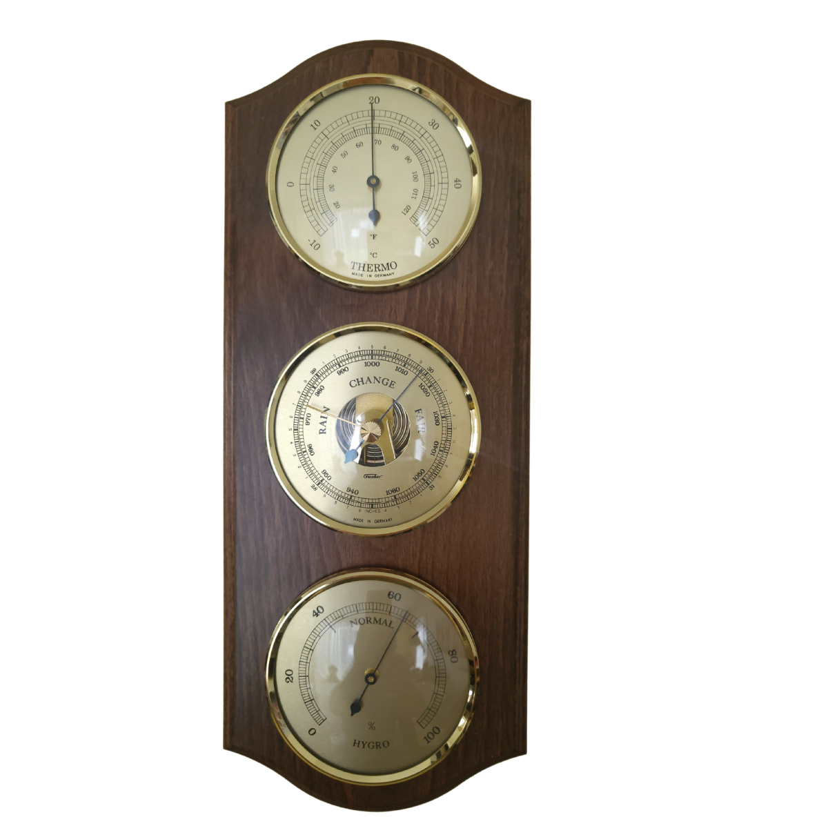 Fischer: 7894, weather station, barometer combined with thermometer and  hygrometer, for indoor use, for wall and table