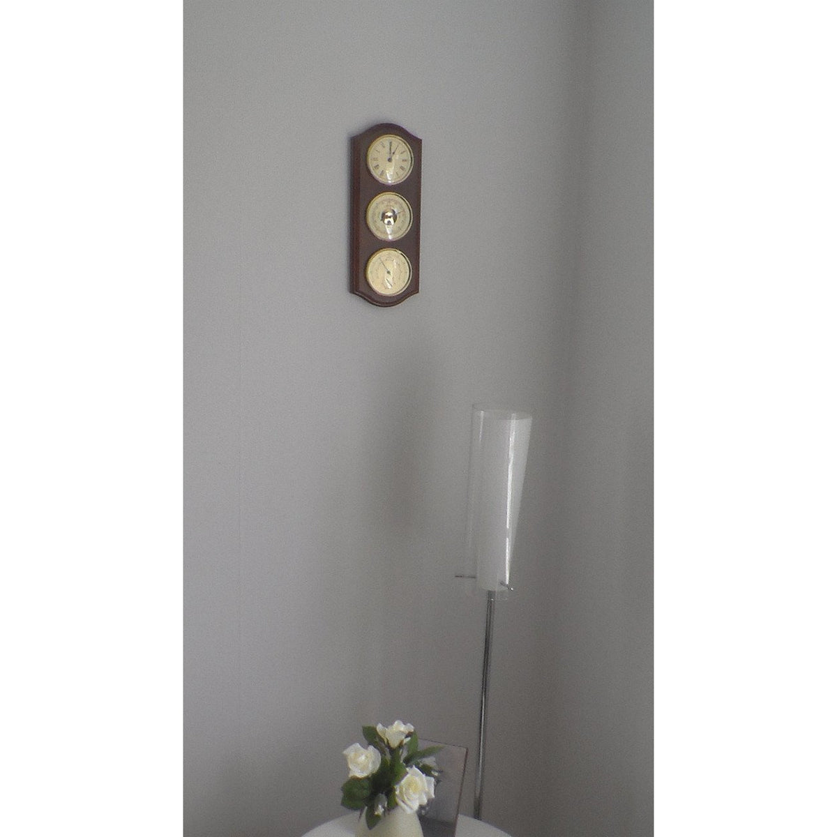 Walled Mounted Mahogany and Brass Fischer Weatherstation 9176-22