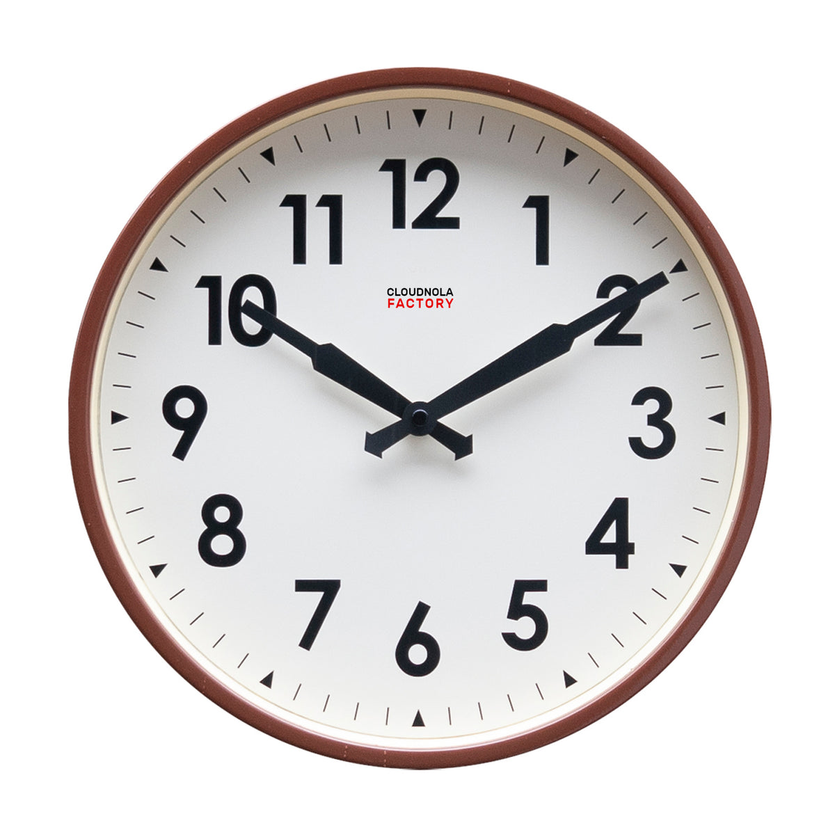 Factory Station Clock - Coffee Brown-made by Cloudnola