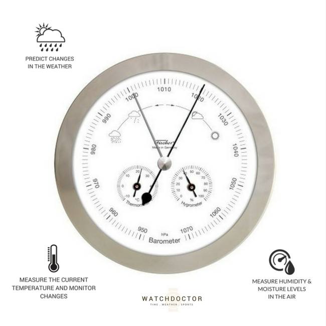 Fischer Modern Chrome Weather Station