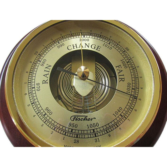 Classic Mahogany &amp; Brass  170mm Fischer Barometer