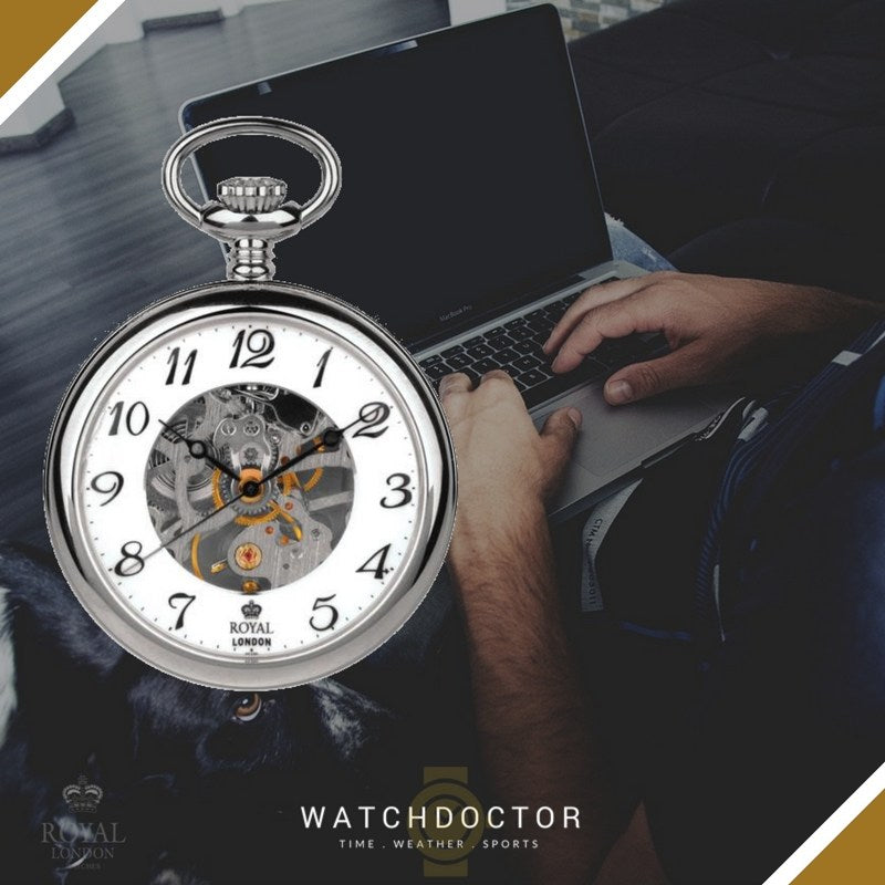 Silver  Mechanical Pocket Watch for Men &amp; Women – Classic Unisex Style