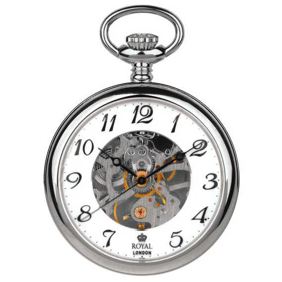 Silver  Mechanical Pocket Watch for Men &amp; Women – Classic Unisex Style