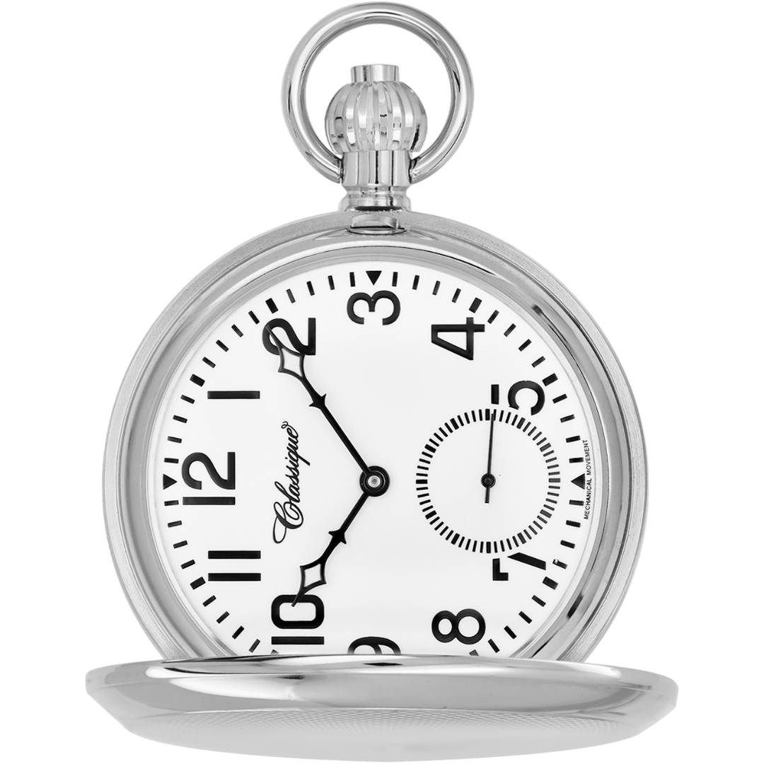 Stainless Mechanical Pocket Watch