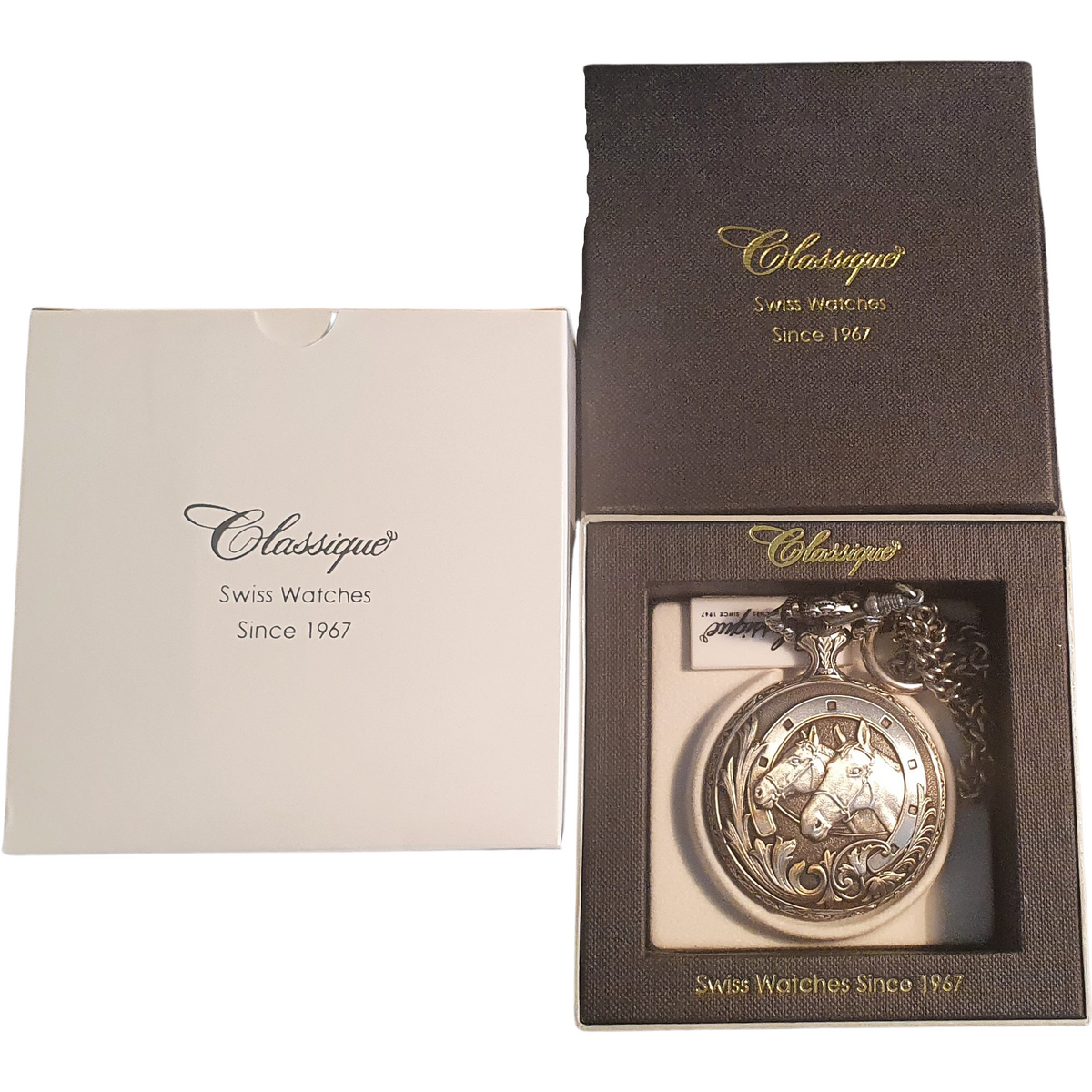 Golf Pewter Antique Swiss Quartz  Pocket Watch