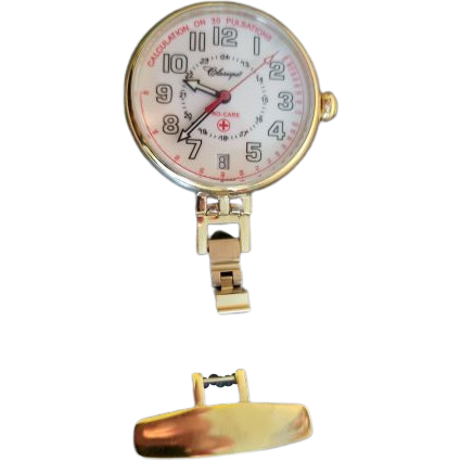 Classique Gold Nurses Watch – Stylish &amp; Reliable for Healthcare Professionals