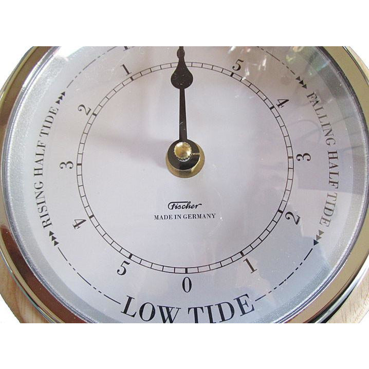 Ash &amp; Chrome Tide Only Clock – 170mm Elegant Coastal Timepiece